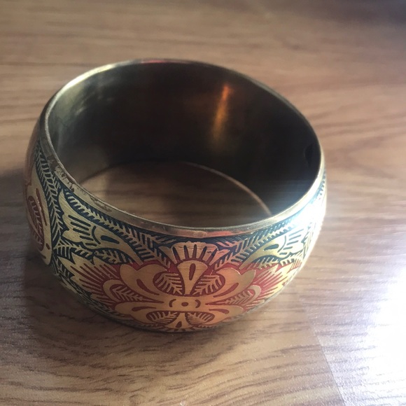 Jewelry - Gold, red and blue bracelet